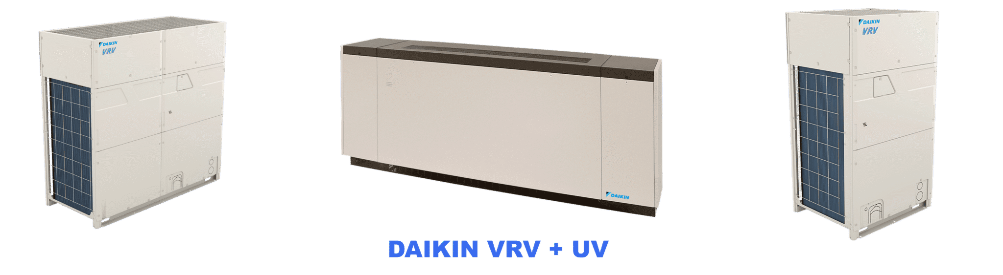 Daikin VRV+ UV air conditioning unit with modern design.