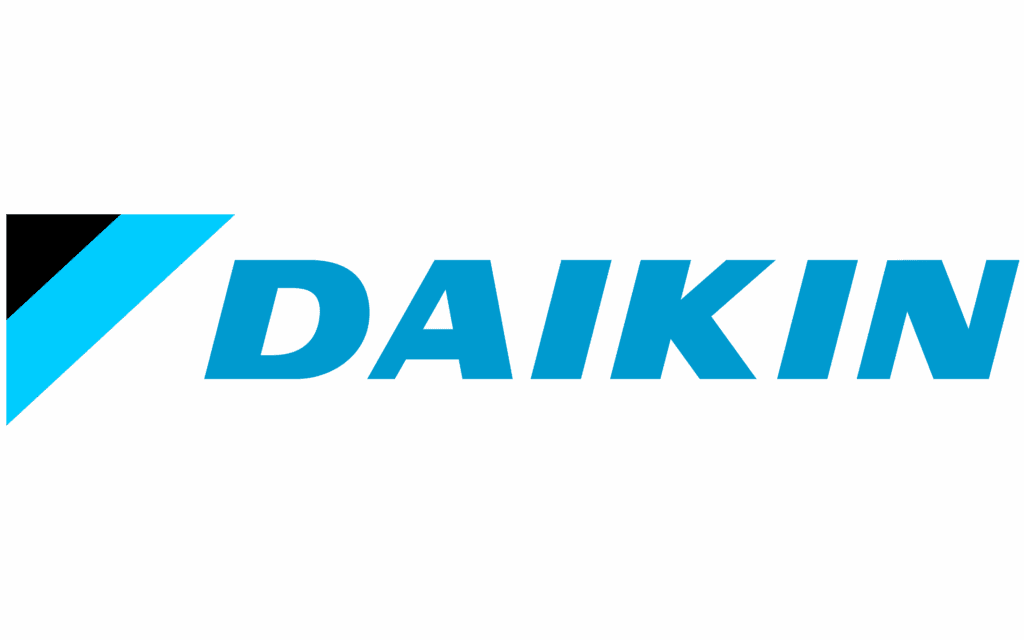 Daikin blue logo on black background